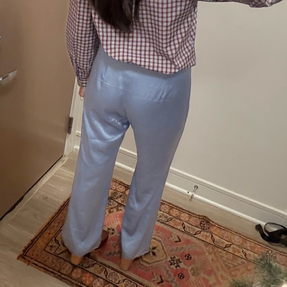 VINCE Textured Satin Wide Leg Pants M - Picture 3 of 6